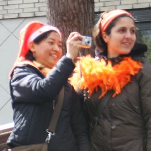 bonnet du père noël orange