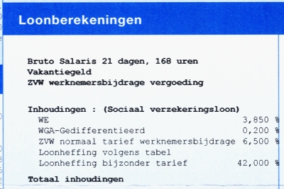 Loonberekeningen met Vakantiegeld