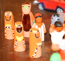 les rois mages en santon de crèche (crèche B2 de Jouarre)